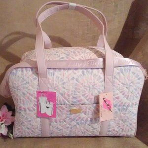 NWT Luv Betsey Johnson Pink Lavender Weekender Bag